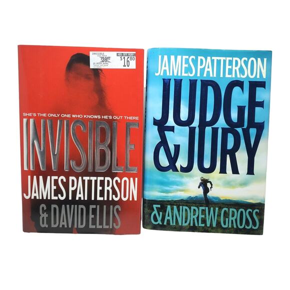 James Patterson Novels Invisible and Judge & Jury Hardcover Book Bundle - Picture 1 of 5